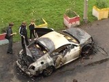 В Иркутске сгорел автомобиль стоимостью более 10 млн рублей