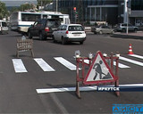 В Иркутске продолжаются работы по обновлению разметки на пешеходных переходах
