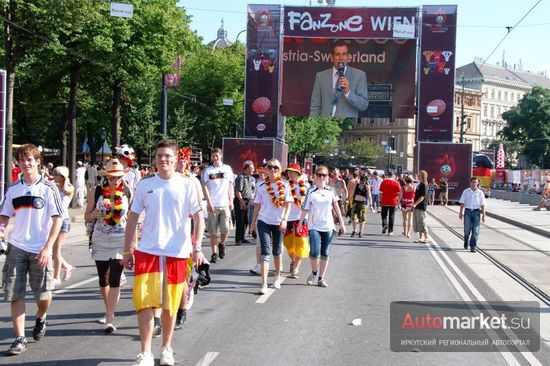 Вена в день финала чемпионата Европы по футболу